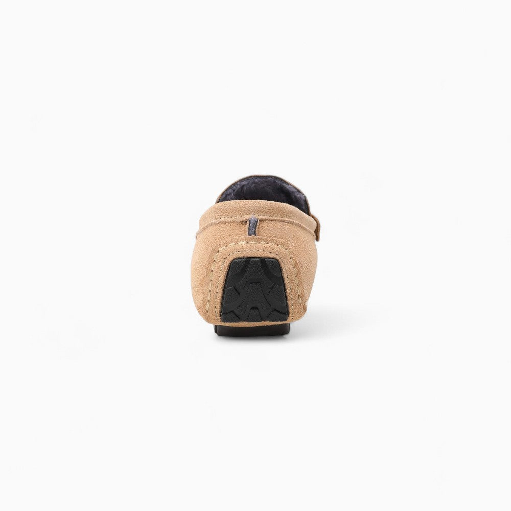 Mocassins en daim beige naturel pour homme