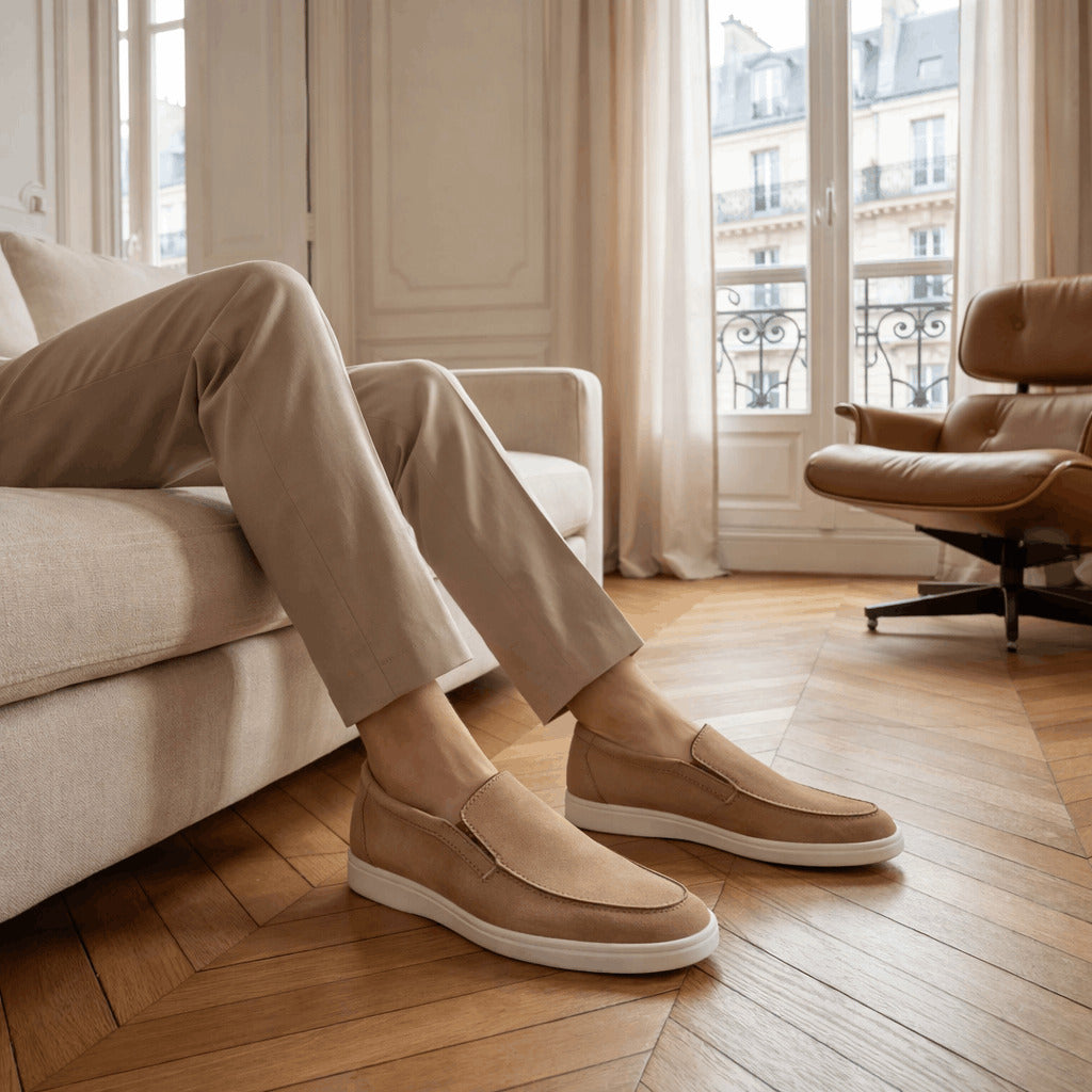 Mocassins urbains en daim pour homme