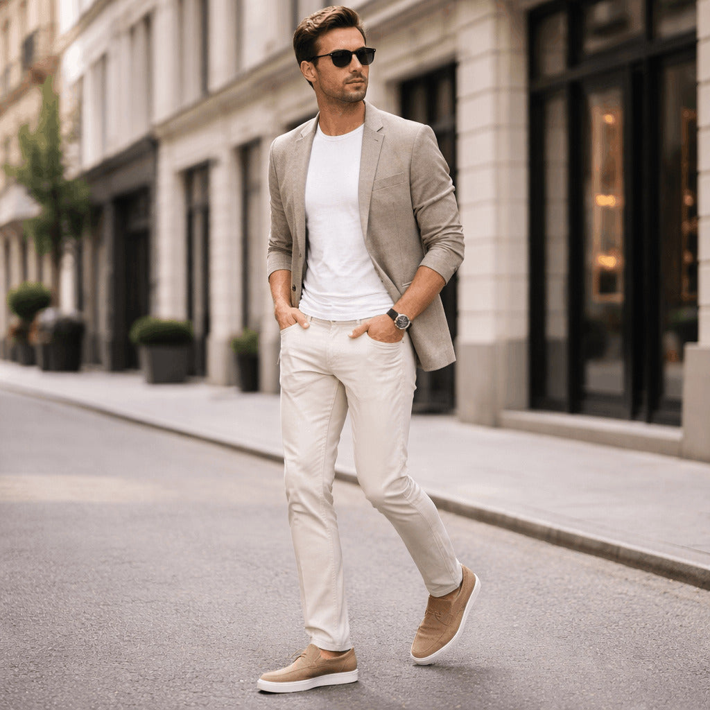 Mocassins urbains en daim pour homme
