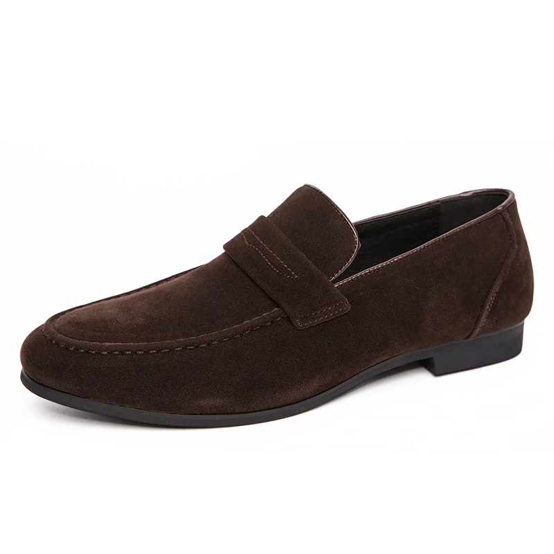 Mocassins en daim noir pour homme