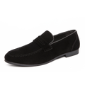 Mocassins en daim noir pour homme