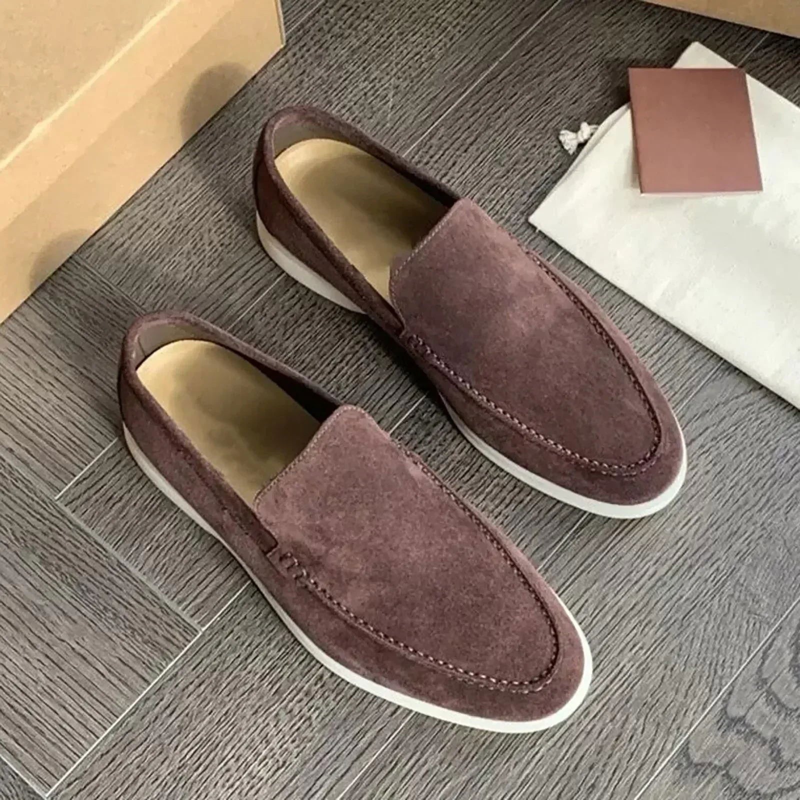 Mocassins urbains en daim pour homme