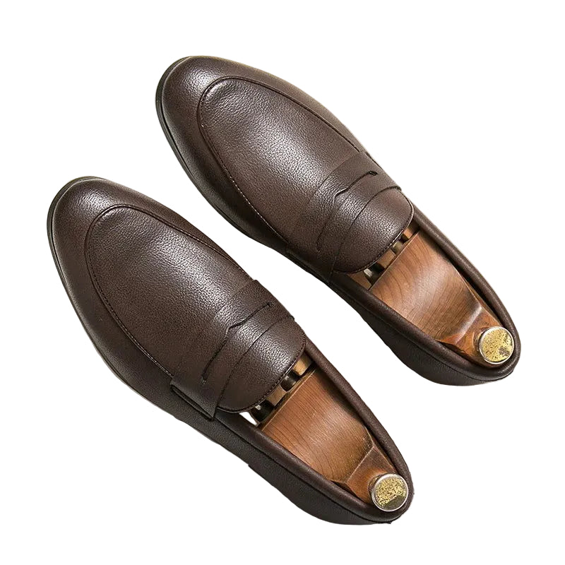 Mocassins en cuir grainé pour homme