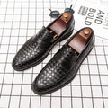 Mocassins en cuir tressé pour homme