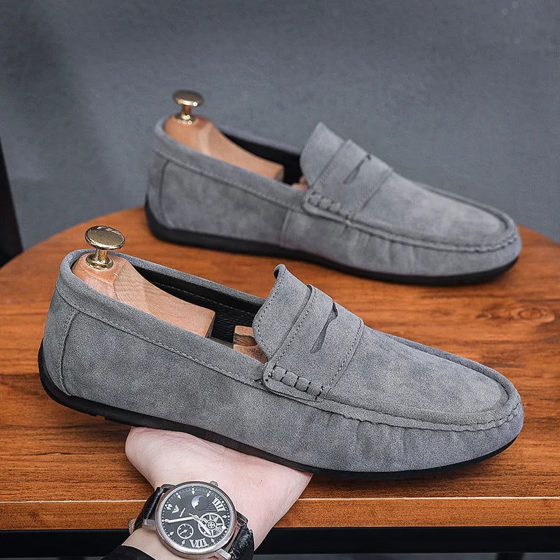 Mocassins en daim pour homme