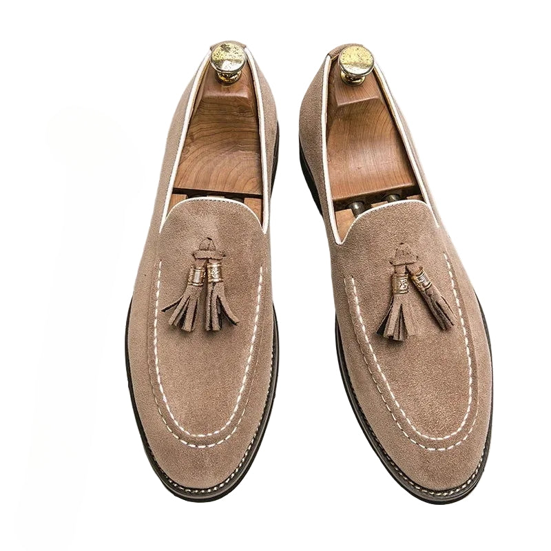 Mocassins en daim à glands pour homme