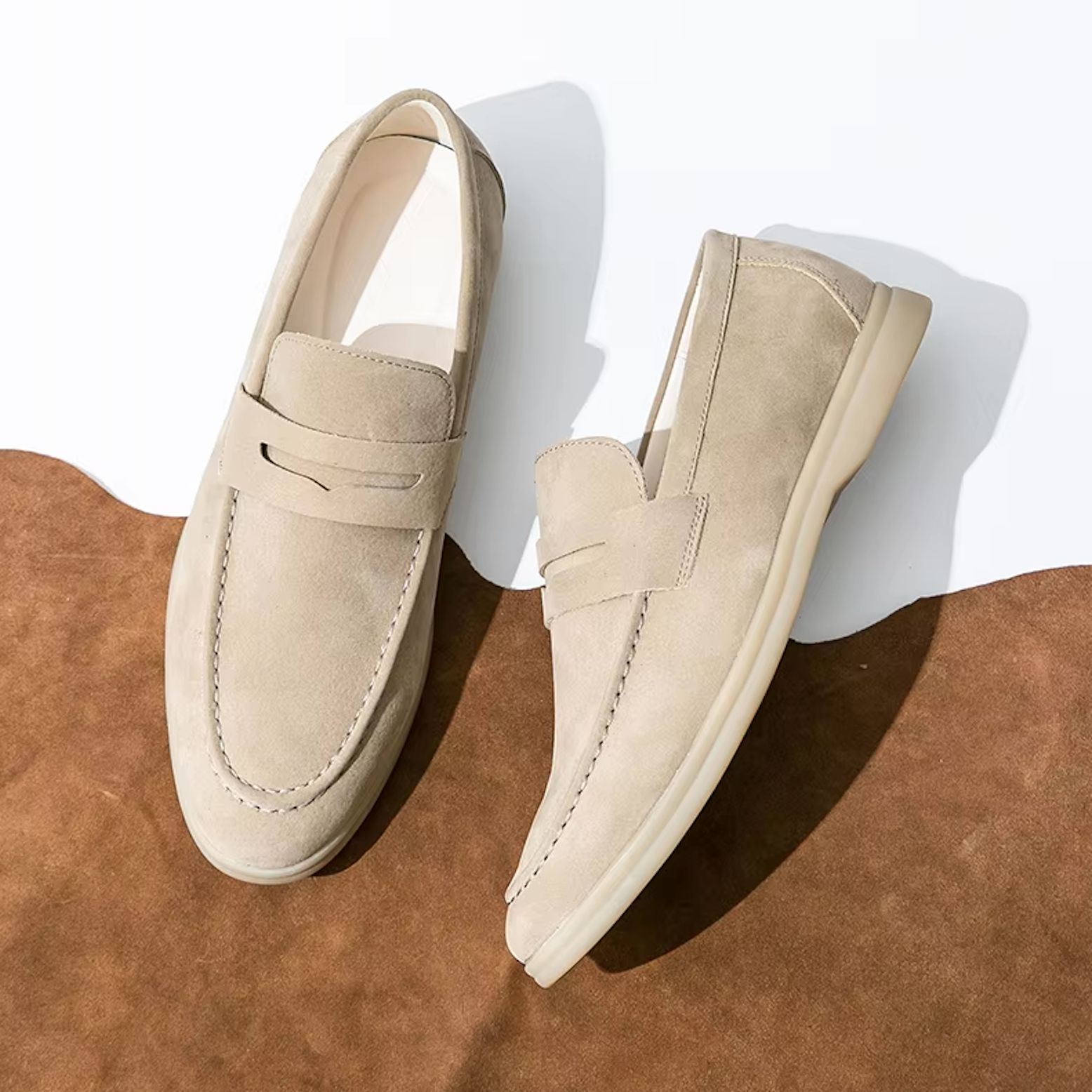 Mocassins en daim style raffiné pour homme