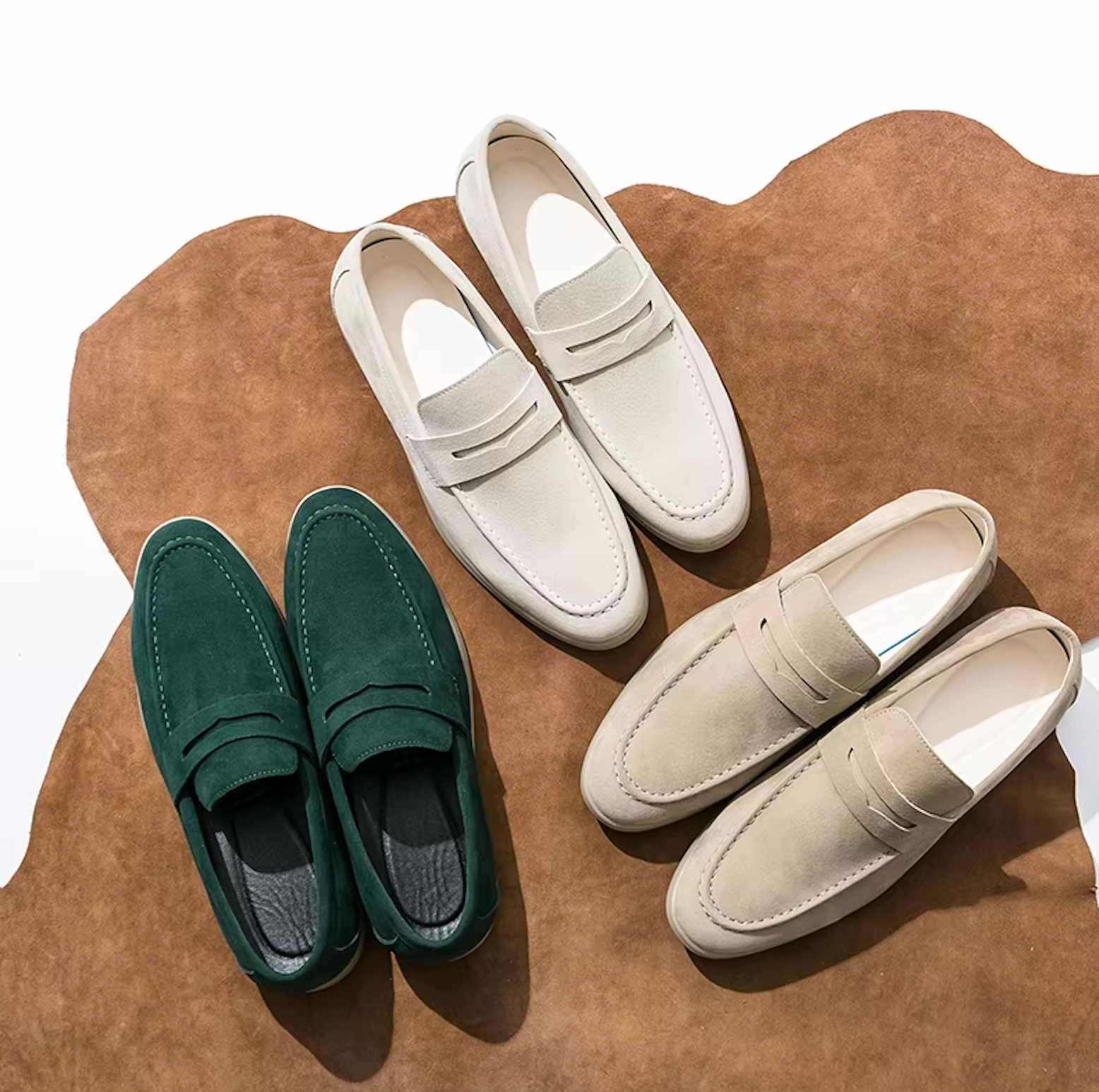 Mocassins en daim style raffiné pour homme