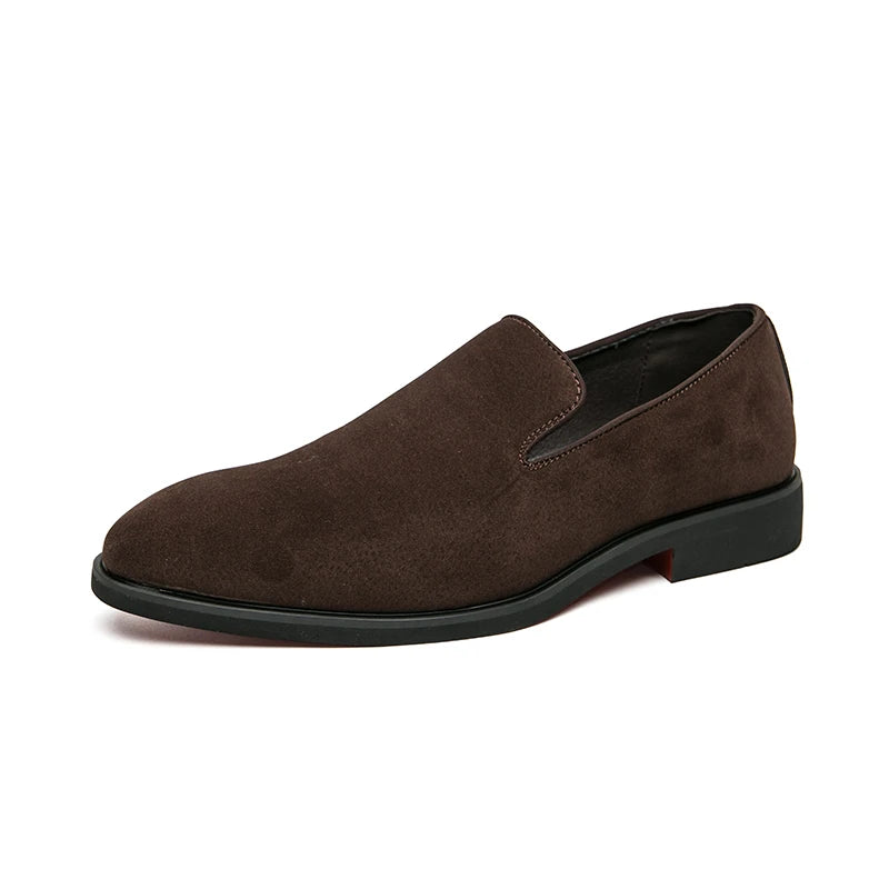 Mocassins en daim marron foncé pour homme