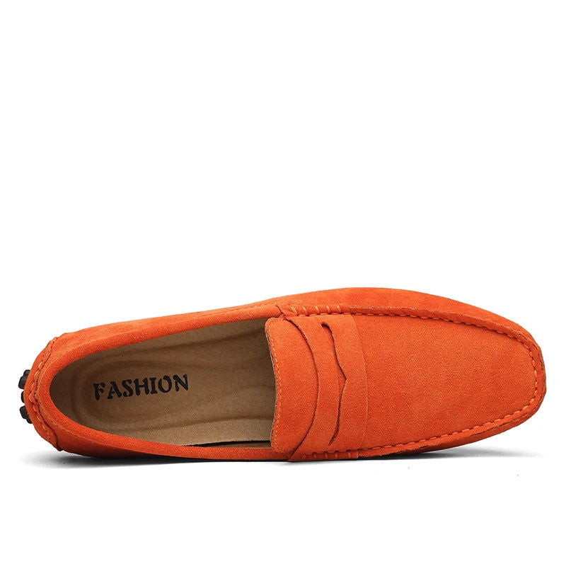 Mocassins en daim souple pour homme