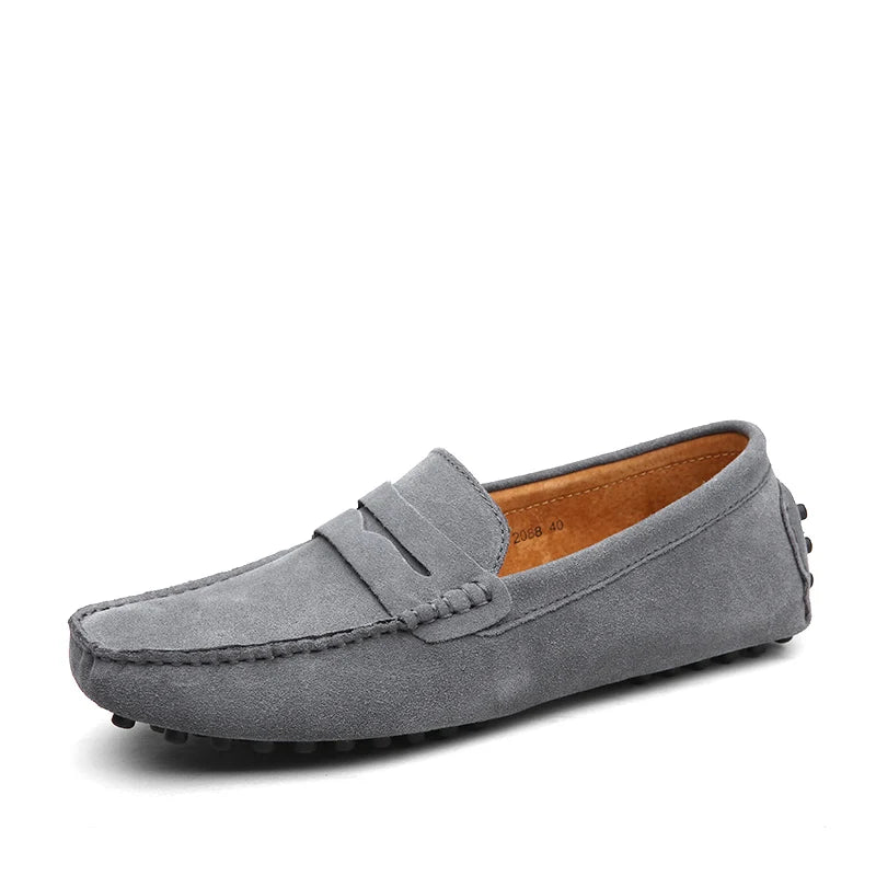 Mocassins en daim souple pour homme
