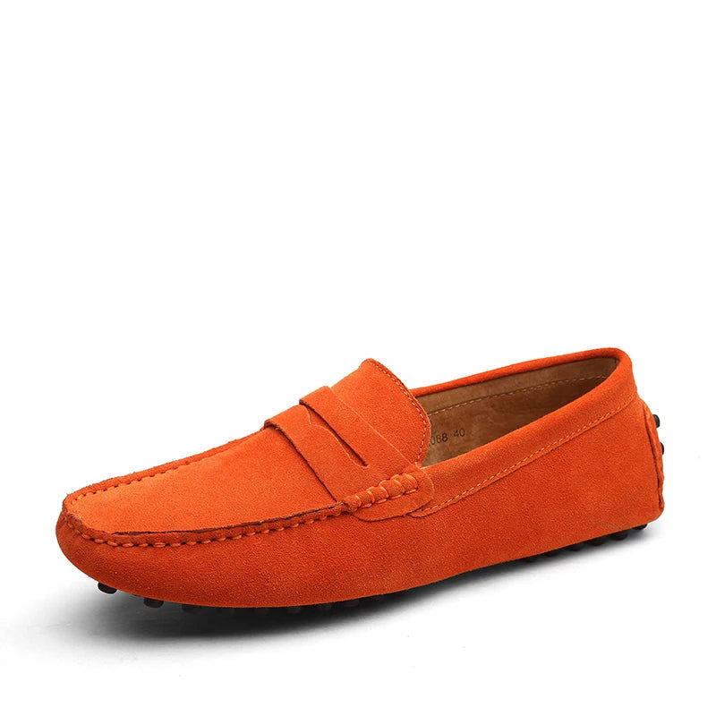 Mocassins en daim souple pour homme