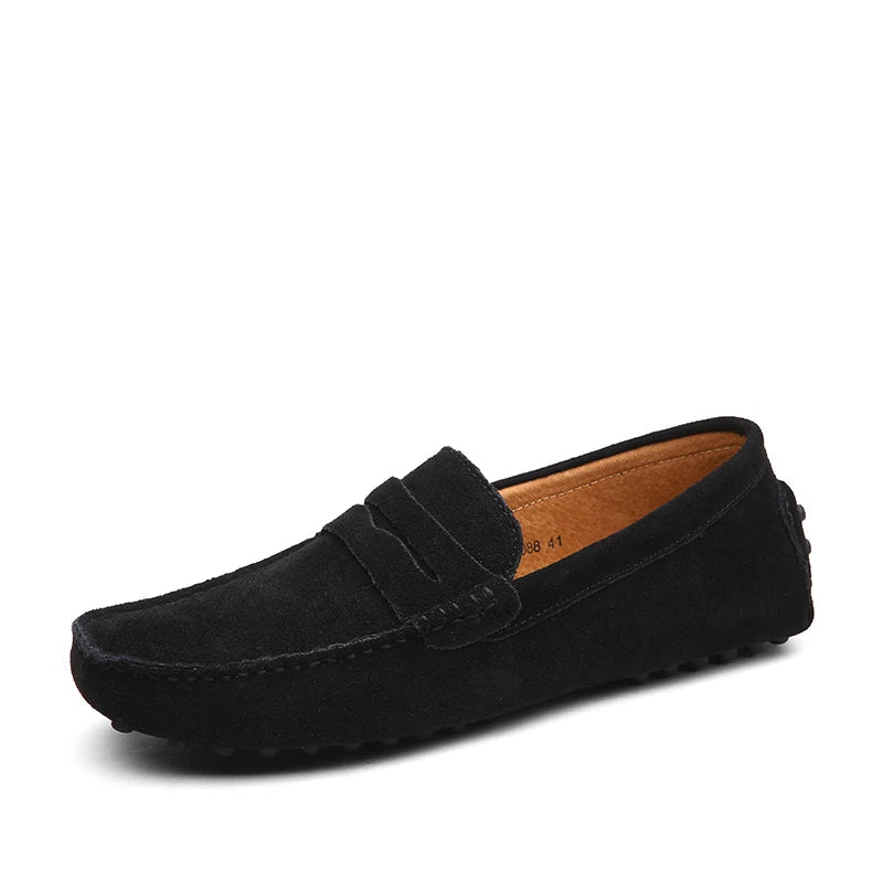 Mocassins en daim souple pour homme