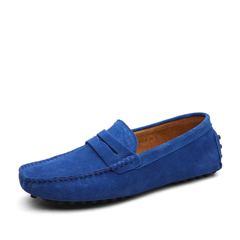 Mocassins en daim souple pour homme