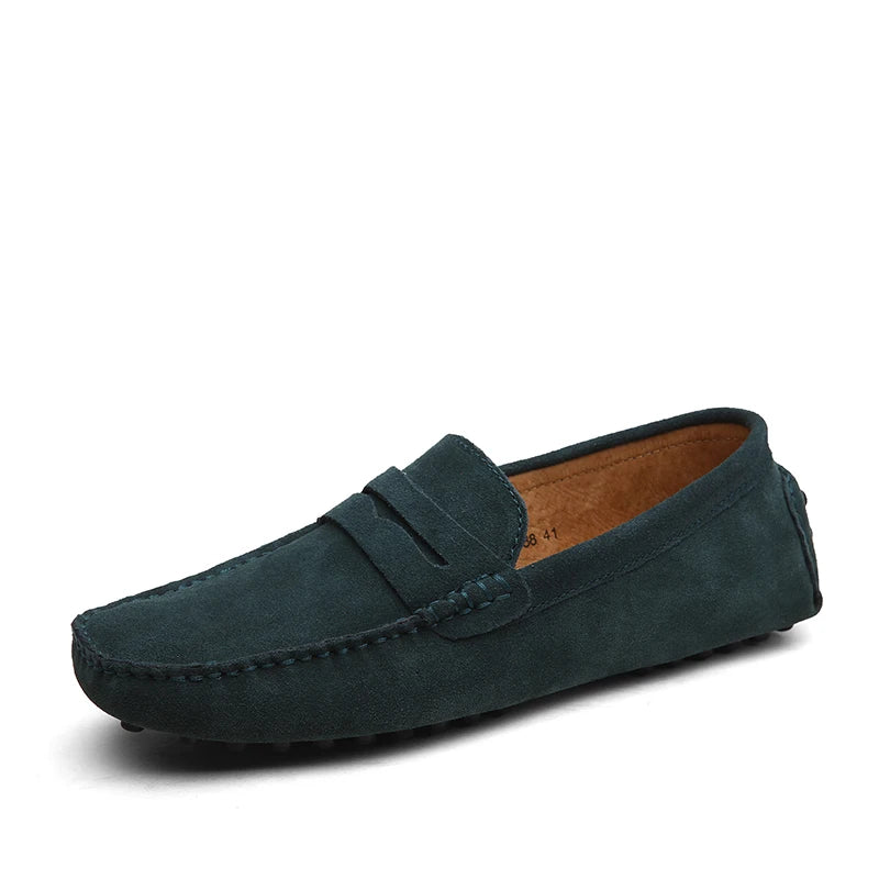Mocassins en daim souple pour homme