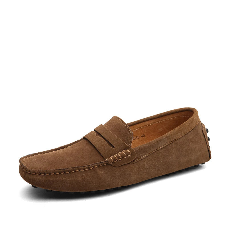 Mocassins en daim souple pour homme