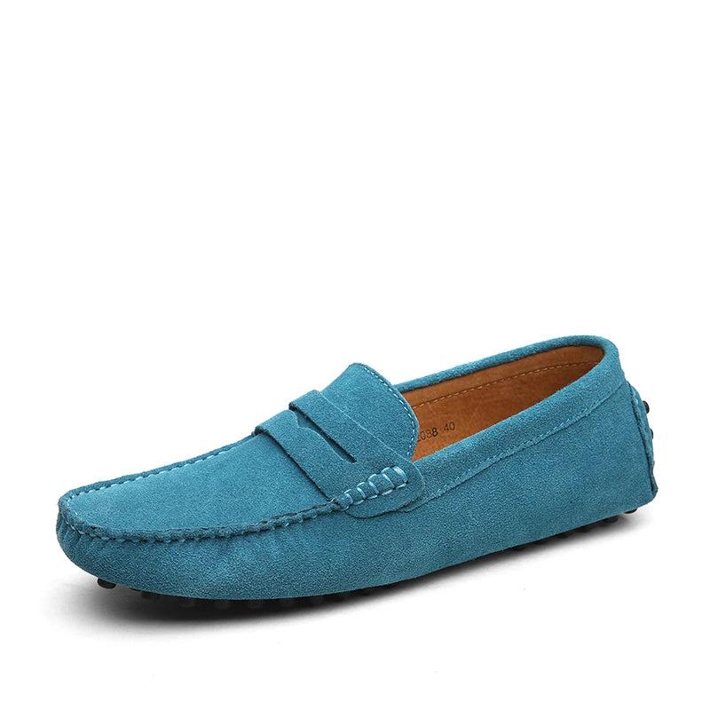 Mocassins en daim souple pour homme