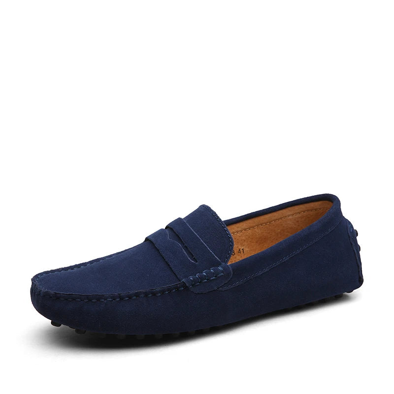 Mocassins en daim souple pour homme