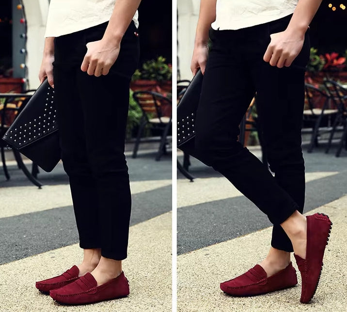 Mocassins en daim souple pour homme