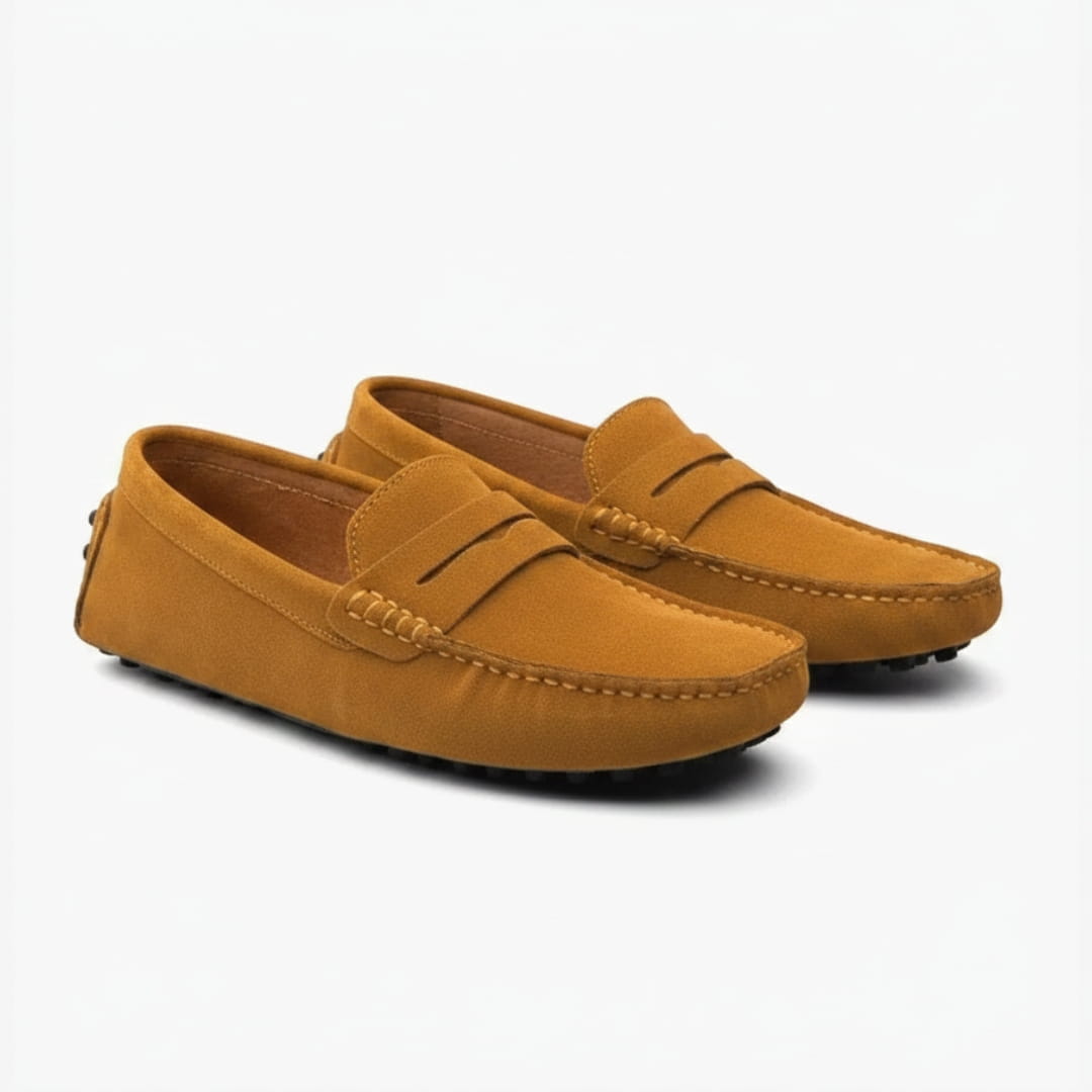 Mocassins casual en daim pour homme