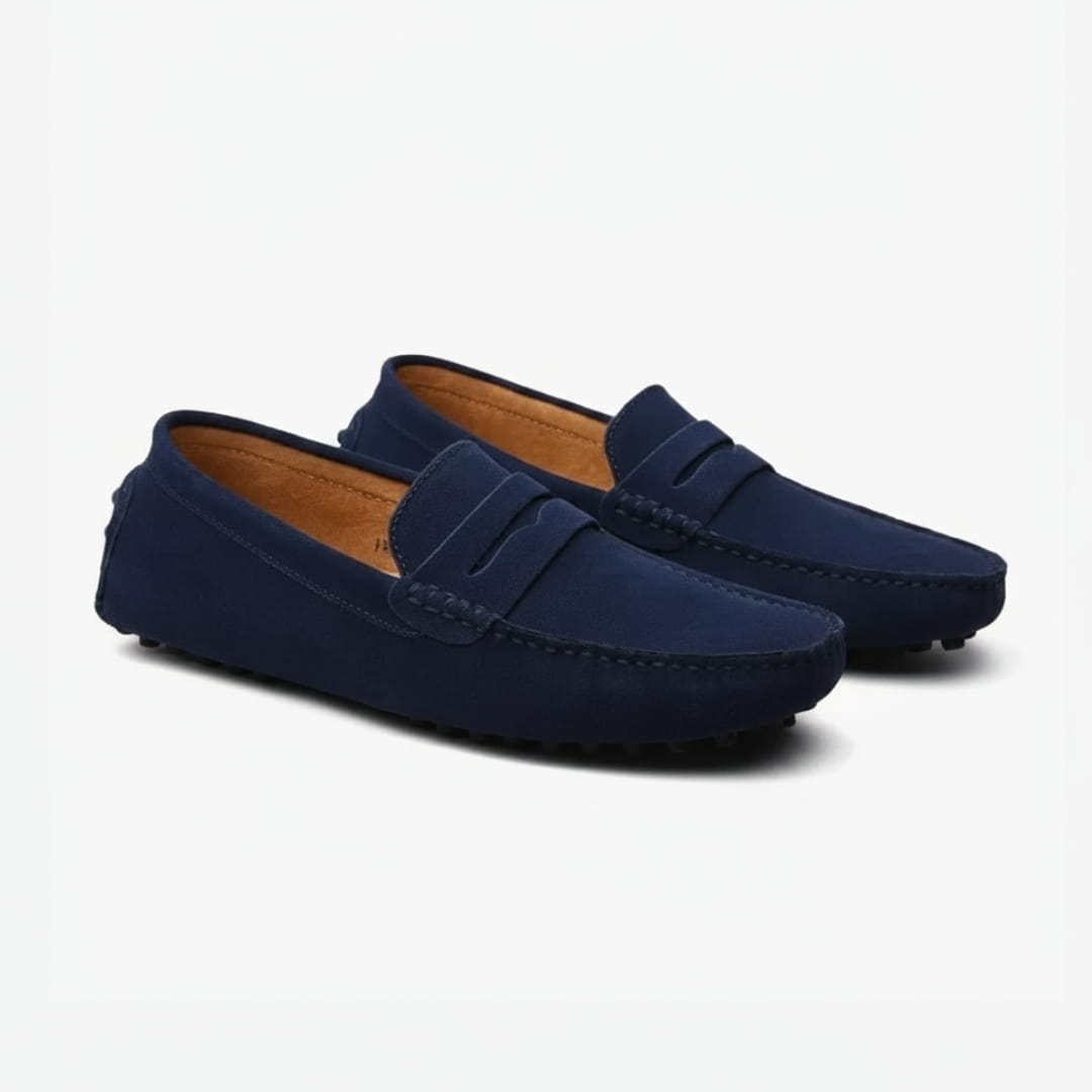 Mocassins casual en daim pour homme