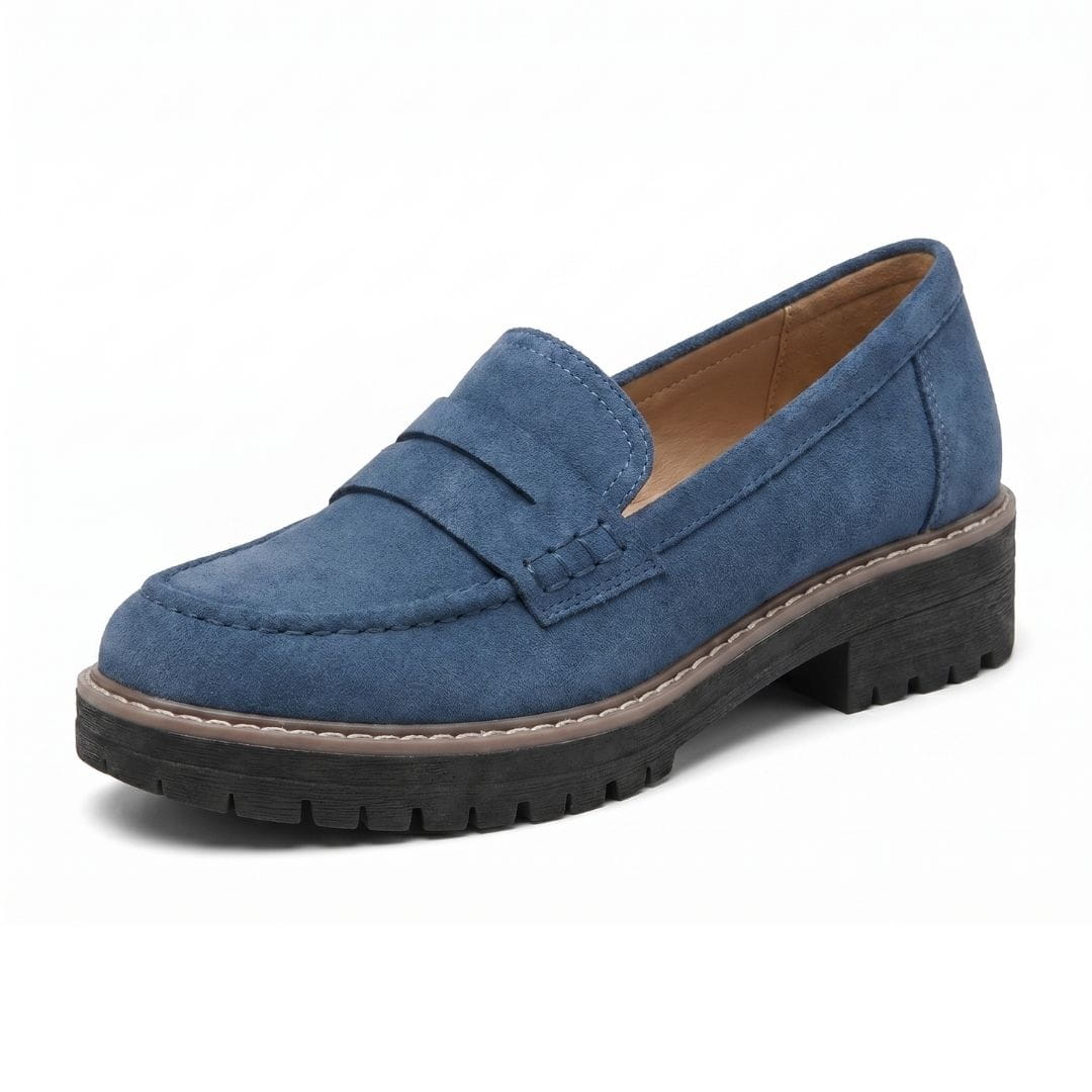 Mocassins en daim chunky
