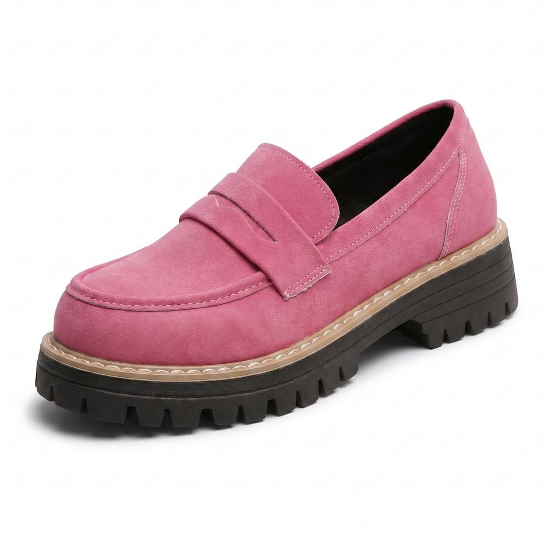 Mocassins en daim chunky