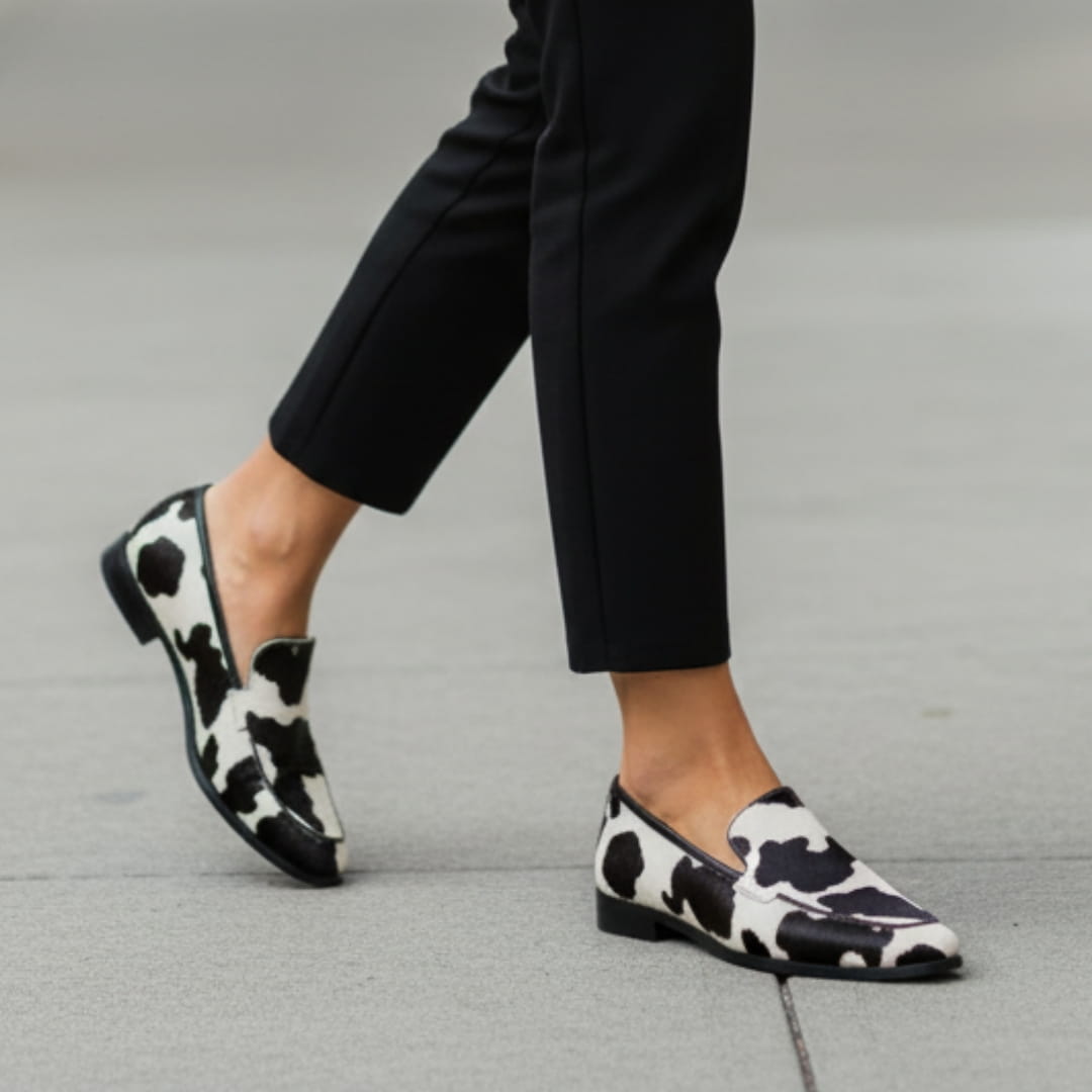 Mocassins à motif vache
