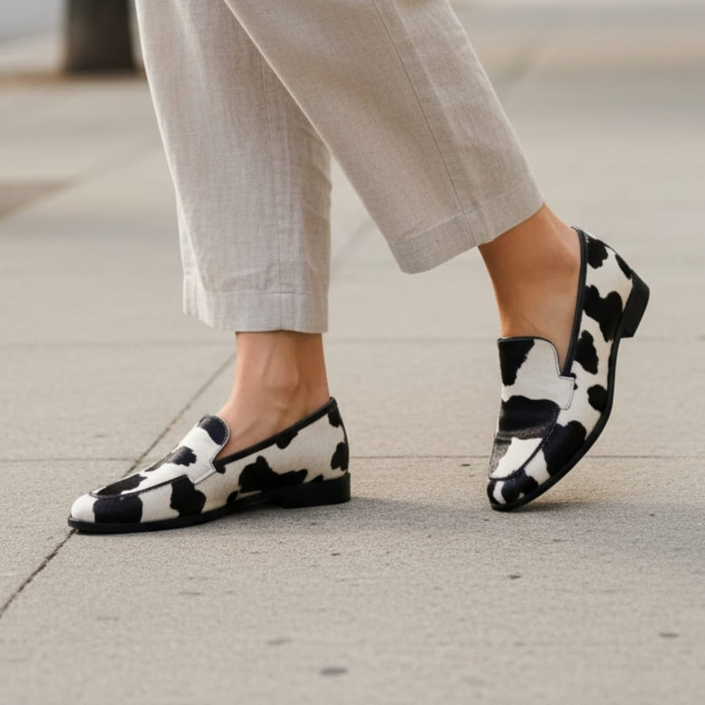 Mocassins à motif vache