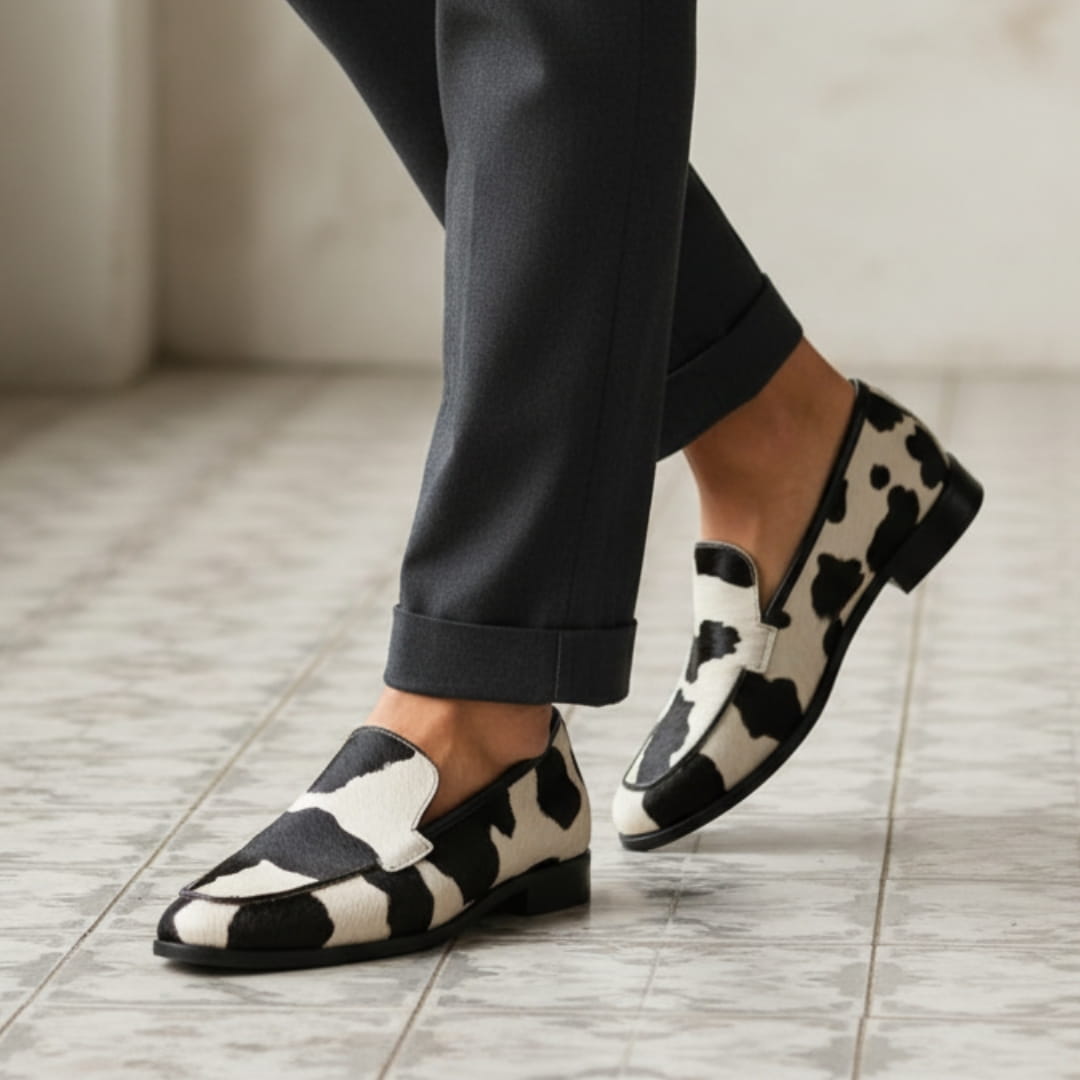 Mocassins à motif vache