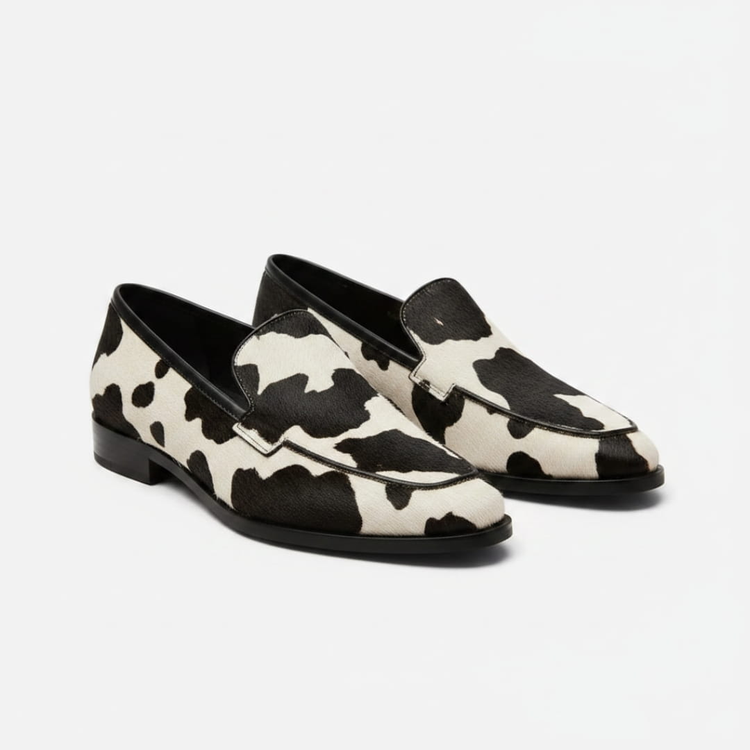 Mocassins à motif vache