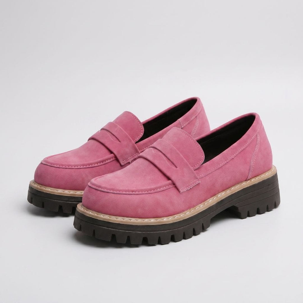 Mocassins en daim chunky