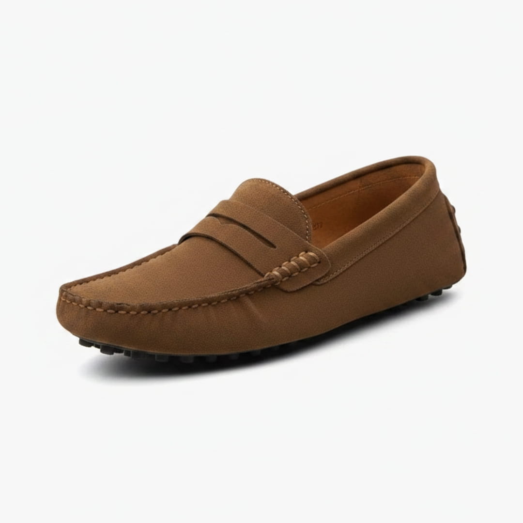 Mocassins casual en daim pour homme