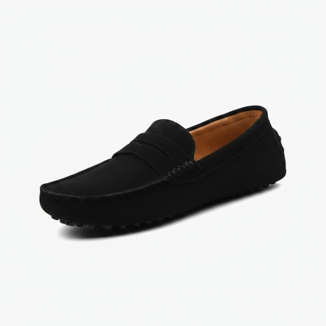 Mocassins casual en daim pour homme