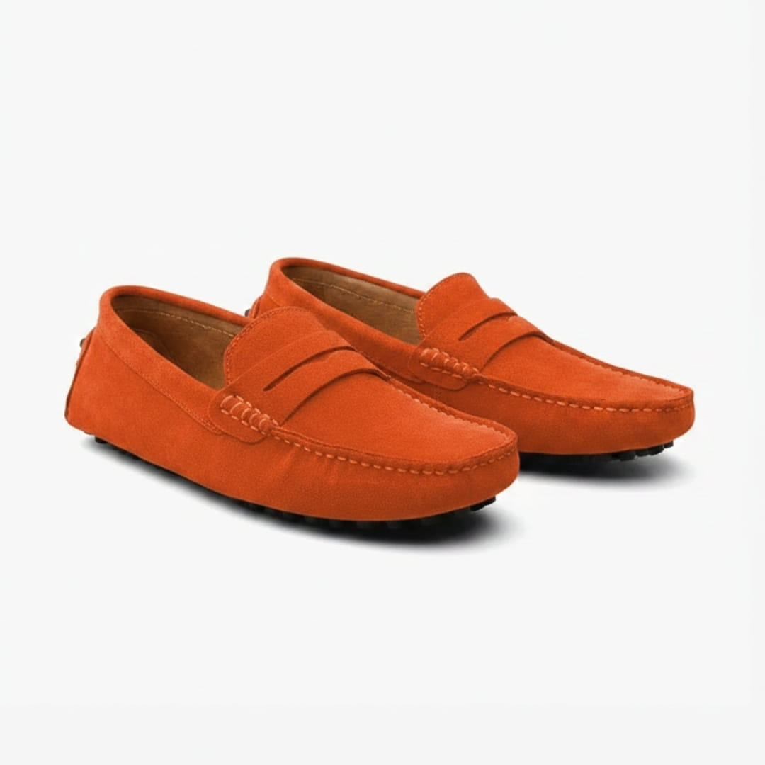Mocassins casual en daim pour homme