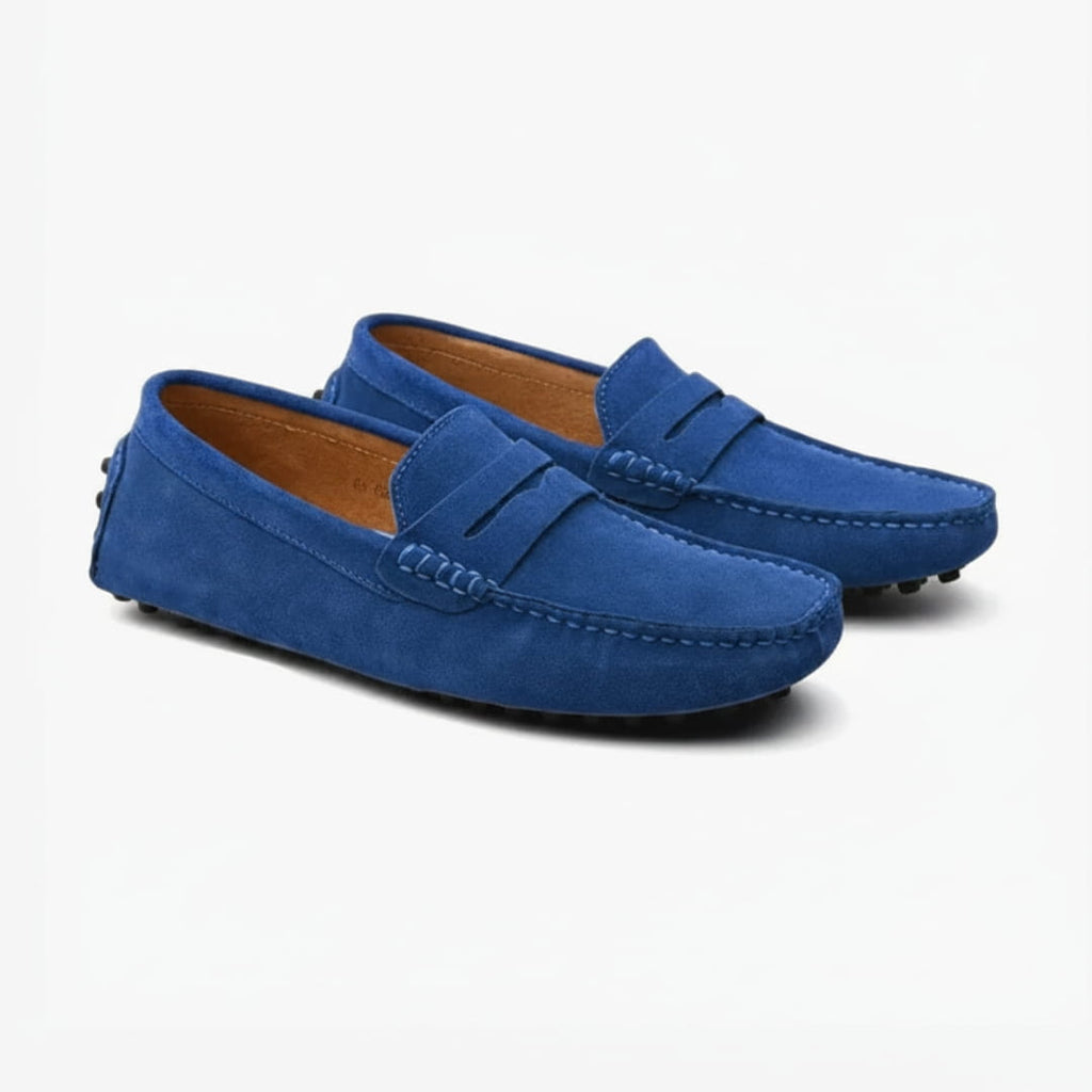 Mocassins casual en daim pour homme