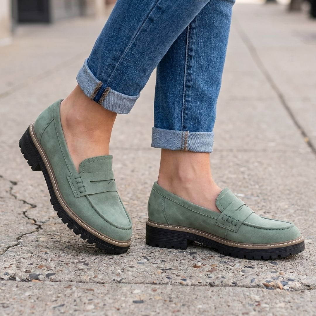 Mocassins en daim chunky