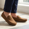 Mocassins casual en daim pour homme
