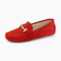 Mocassins rouges à bout rond