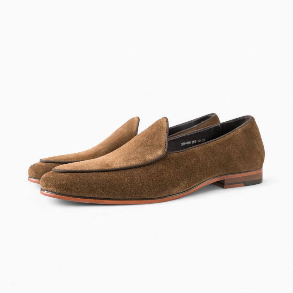 Mocassins en daim marron pour homme