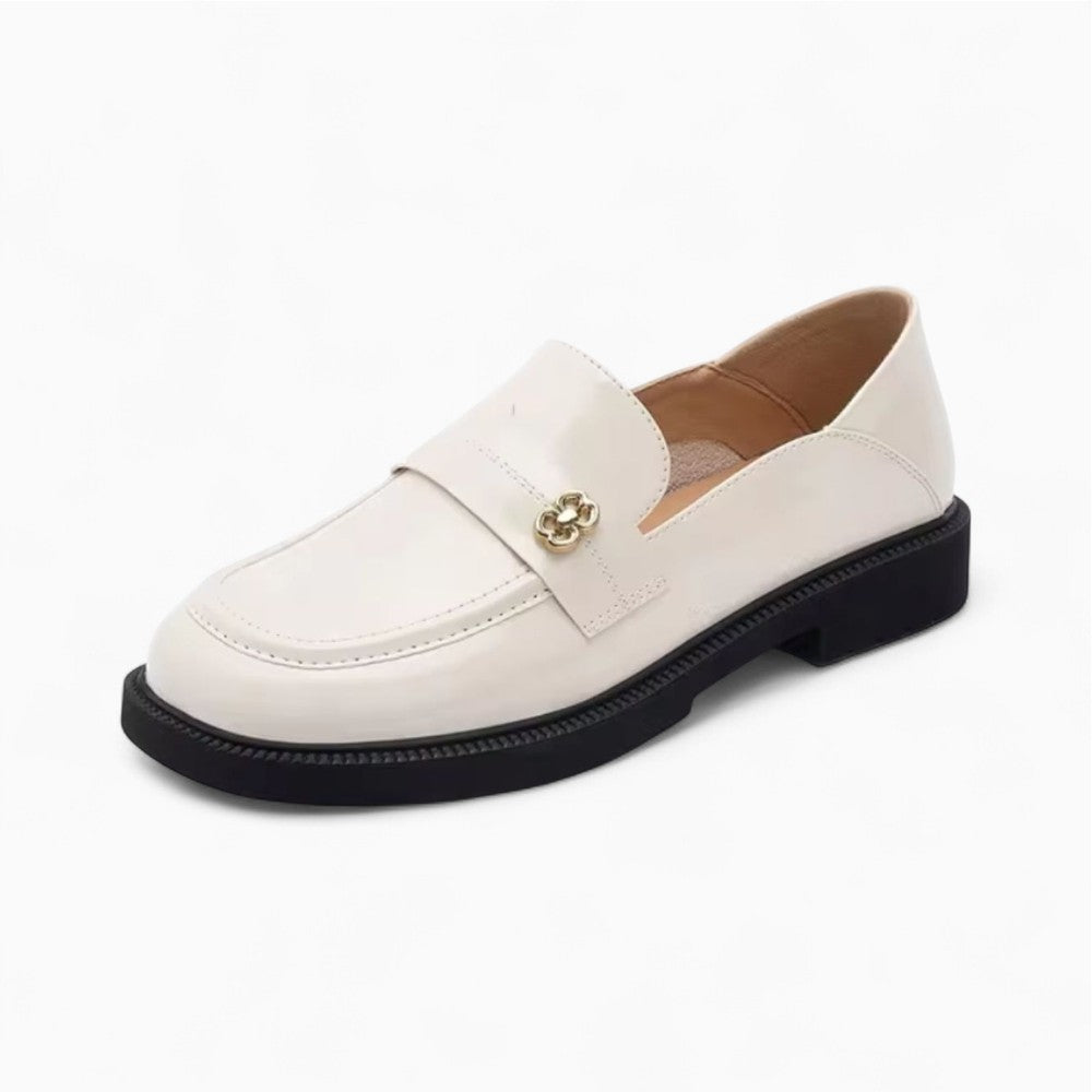 Mocassins blanches à plateforme