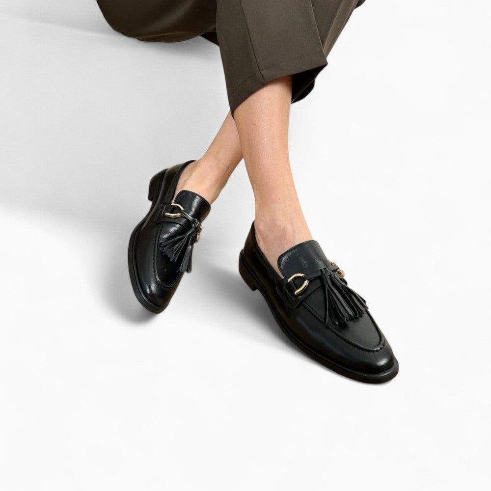 Mocassins noirs à glands