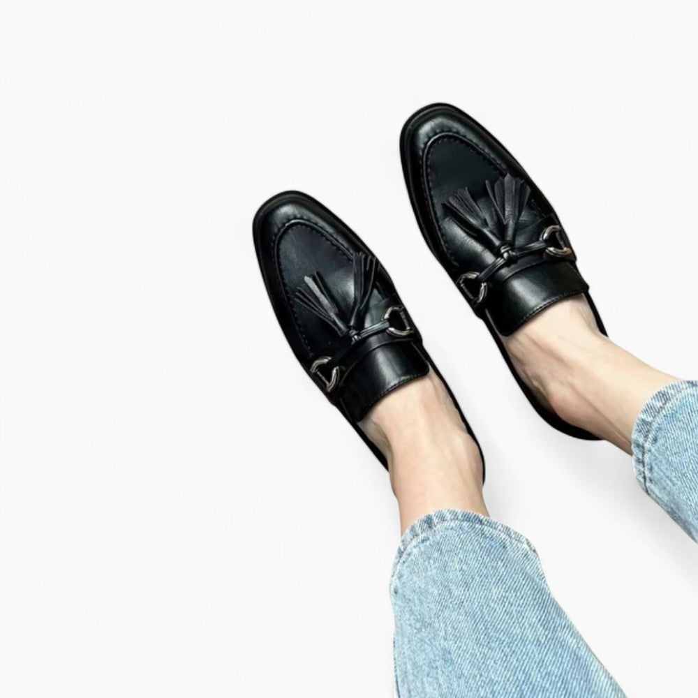 Mocassins noirs à glands