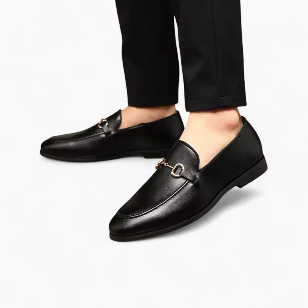 Mocassins en cuir avec mort pour homme