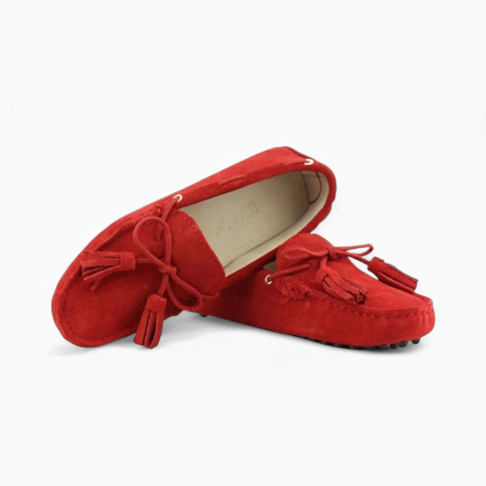 Mocassins rouges à glands