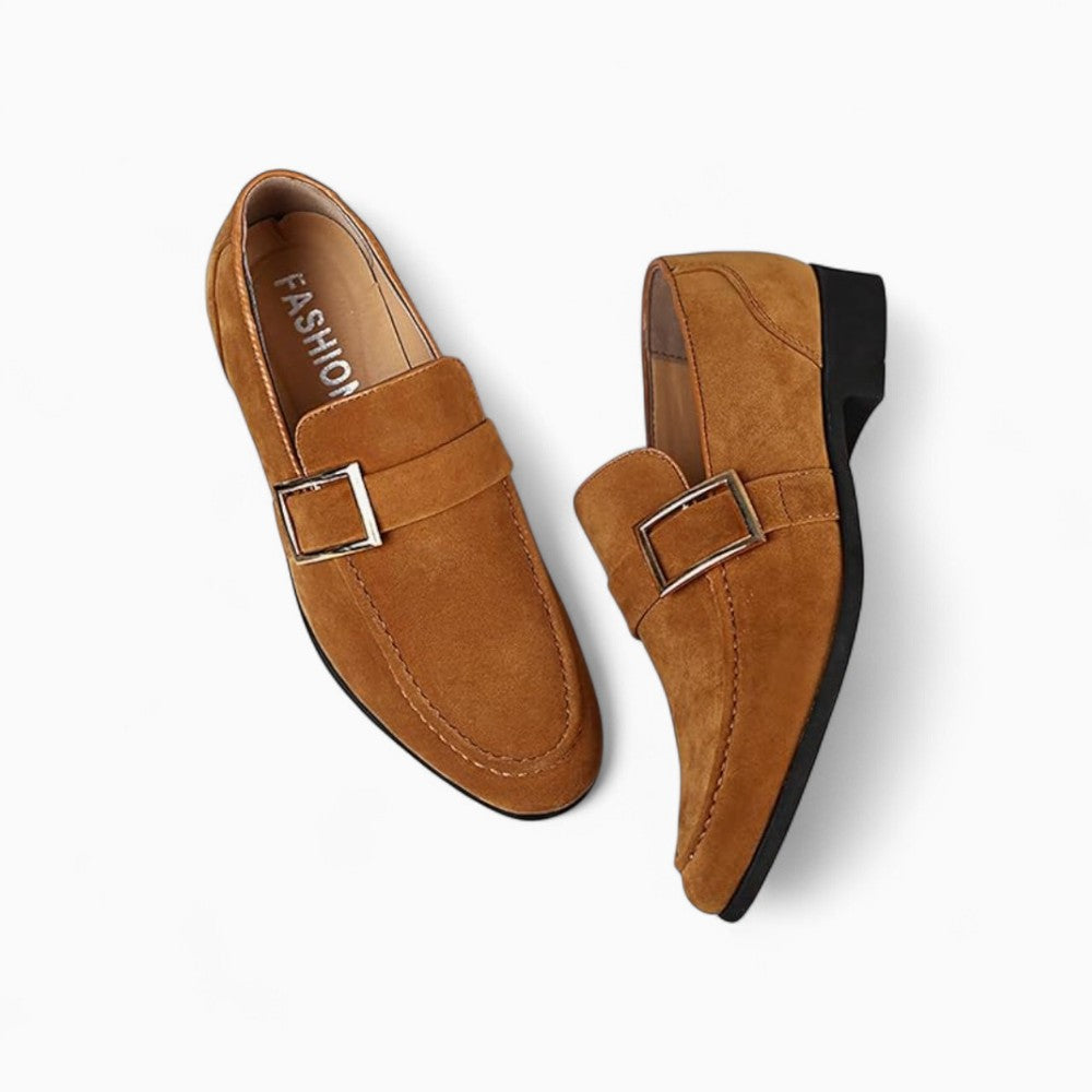 Mocassins en daim et à boucle pour homme