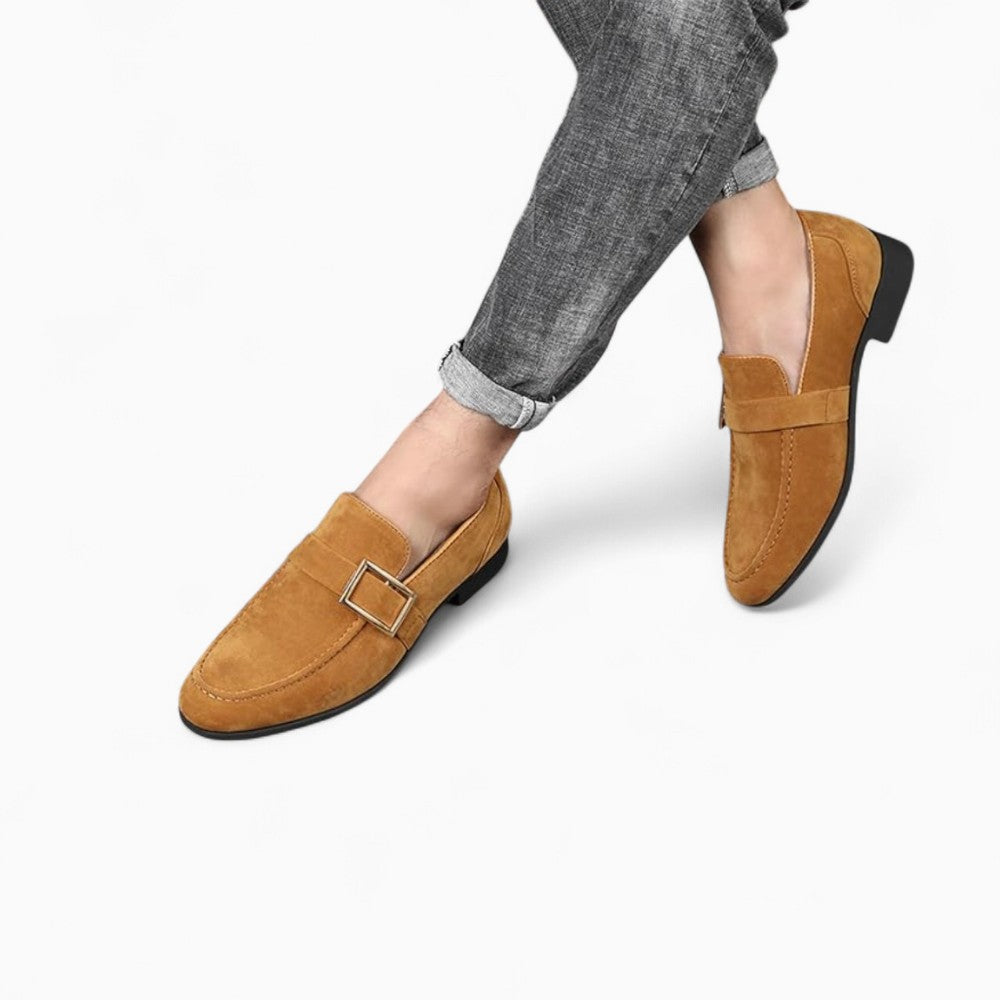 Mocassins en daim et à boucle pour homme