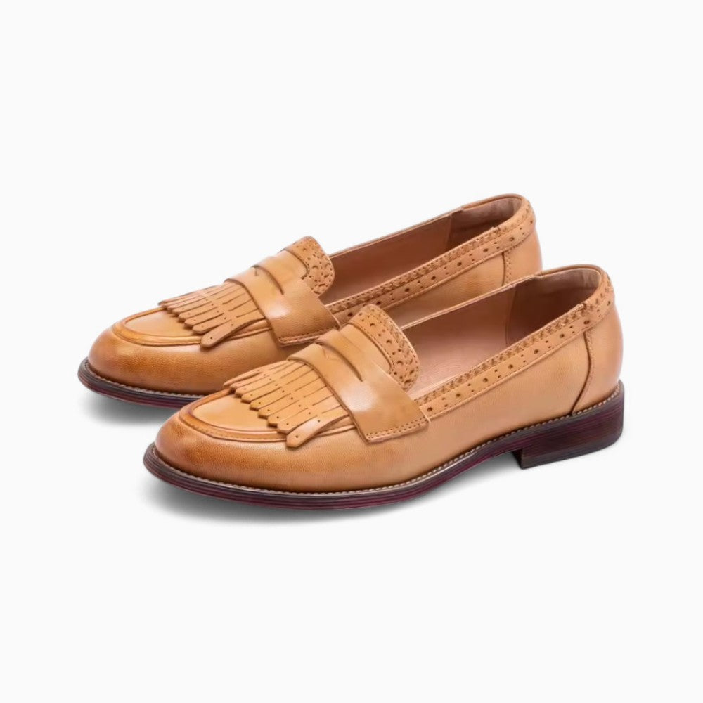 Mocassins à franges marron