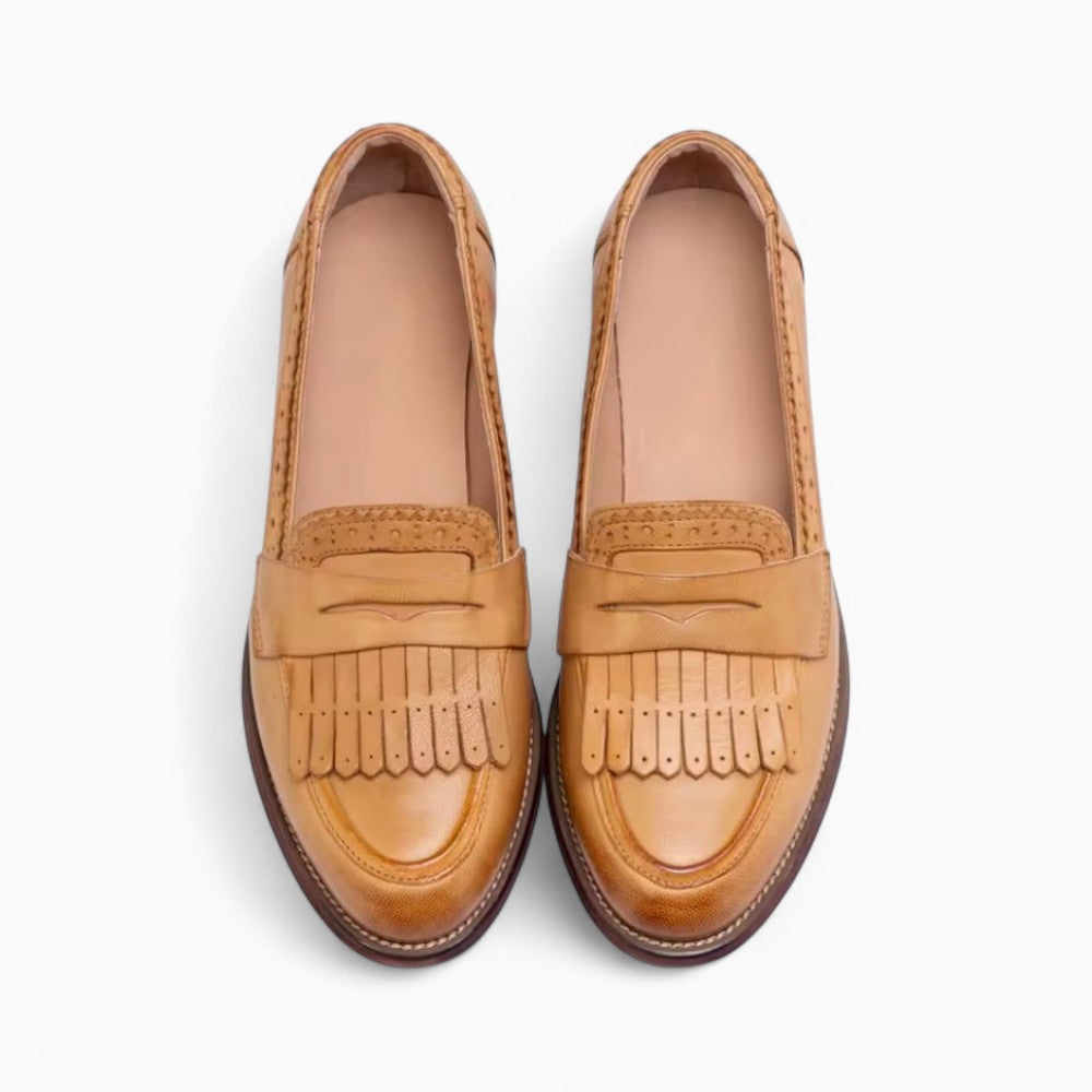 Mocassins à franges marron