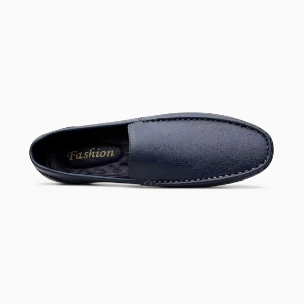 Mocassins en cuir bleu pour homme